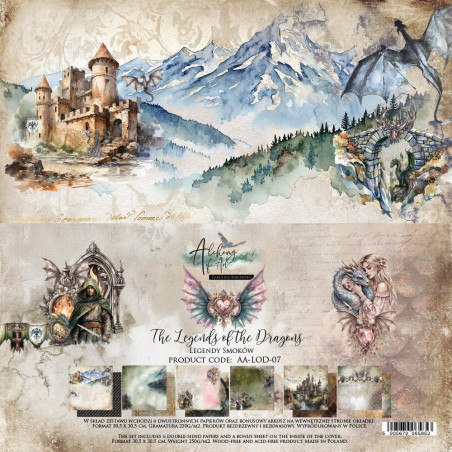 Colección Papeles Scrap 30x30 Alchemy of Art The Legends Of The Dragons