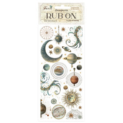Rub-on Stamperia 10x21 cms. Fortune planetas y luna