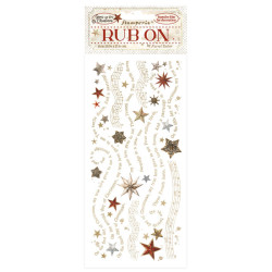 Rub-on Stamperia 10x21 cms. Gear up for Christmas Estrellas
