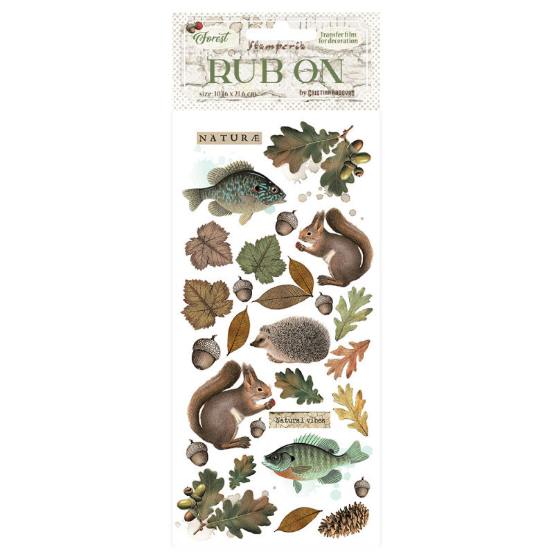 Rub-on Stamperia 10x21 cms. Forest Animalitos