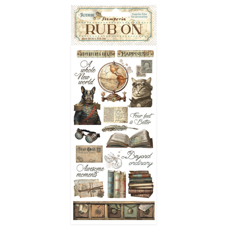 Rub-on Stamperia 10x21 cms. Alterego Libros