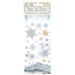 Rub-on Stamperia 10x21 cms. Dewdrops copos de nieve