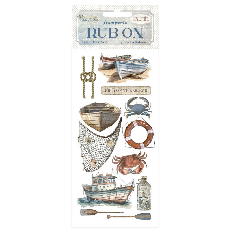 Rub-on Stamperia 10x21 cms. Silent Sea Barco