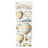 Rub-on Stamperia 10x21 cms. Timeless Globos aerostaticos