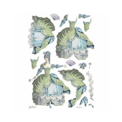 Papel de Arroz A-3 Stamperia Lady Green