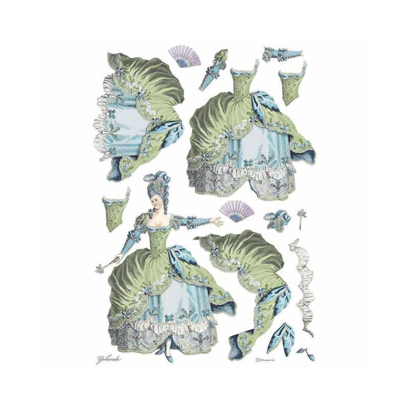 Papel de Arroz A-3 Stamperia Lady Green Papel de Arroz A-3 Stamperia Lady Green