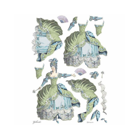 Papel de Arroz A-3 Stamperia Lady Green