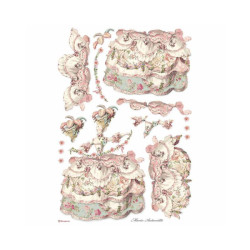 Papel de Arroz A-3 Stamperia Lady Pink