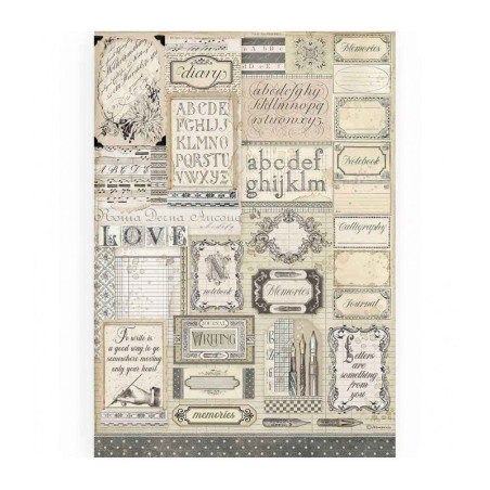 Papel de Arroz A-3 Stamperia Calligraphy Stamperia