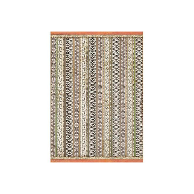 Papel de Arroz A-3 Stamperia Amazonía textura tribal Papel de Arroz A-3 Stamperia Amazonía textura tribal
