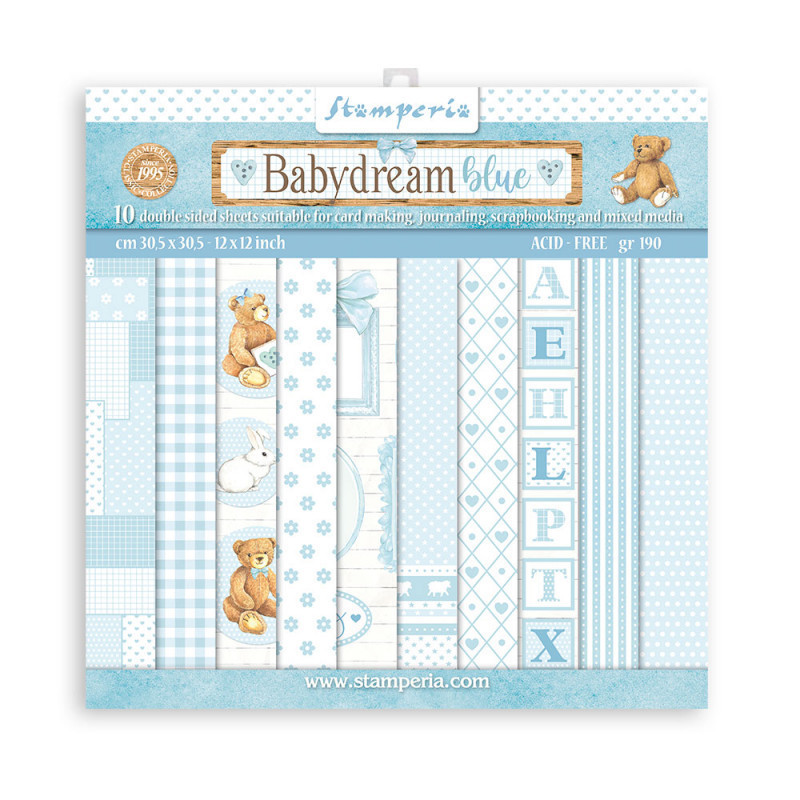 Colección Baby Dream Blue Stamperia 30 x30
