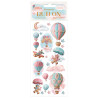 Rub-on Stamperia 10.16x21.6 cms. Candy Christmas Globos aerostaticos