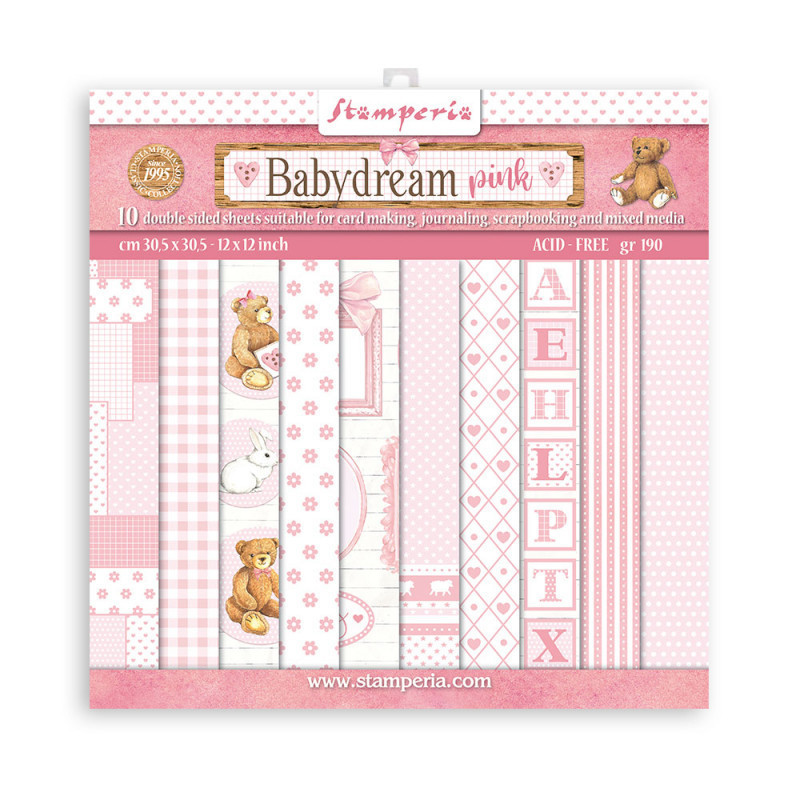 Colección Baby Dream Pink Stamperia 30 x30