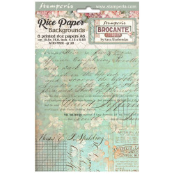 Kit 8 Papeles Arroz A-6 Stamperia Fondos Brocante