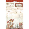 Kit 8 Papeles Arroz A-6 Stamperia Fondos Gear up for Christmas