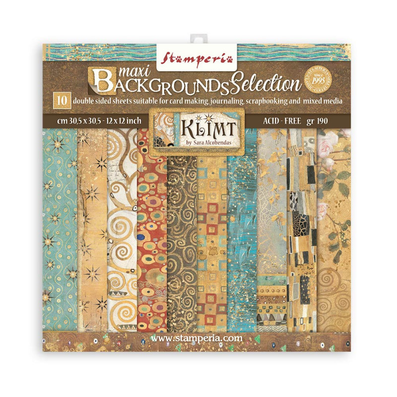 Colección Klimt Blackground Stamperia 30 x30
