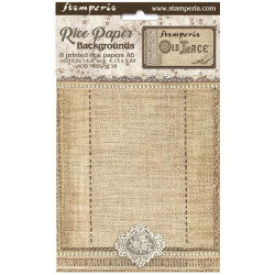 Kit 8 Papeles Arroz A-6 Stamperia Fondos Old Lace