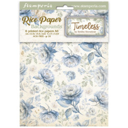 Kit 8 Papeles Arroz A-6 Stamperia Fondos Timeless