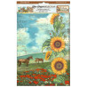 Kit 6 Papeles Arroz A-4 Stamperia Sunflower Art