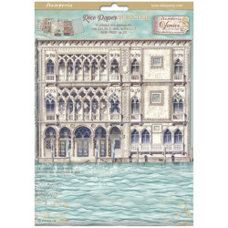 Kit 6 Papeles Arroz A-4 Stamperia Venice City of Art