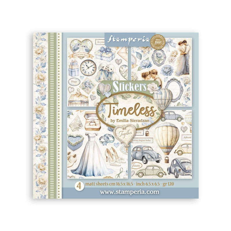 Stickers 165x165 mm 4 hojas Timeless Stickers 165x165 mm 4 hojas Timeless