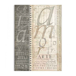 Papel arroz A4  Alphabet - Stamperia