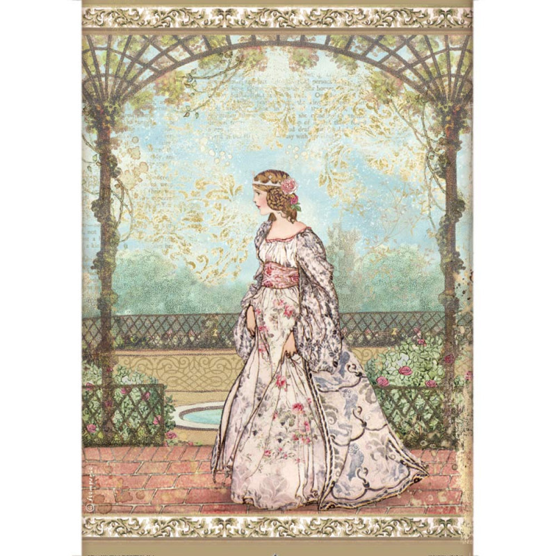 Papel arroz A4 Sleeping beauty Princesa - Stamperia Papel arroz A4 Sleeping beauty Princesa - Stamperia