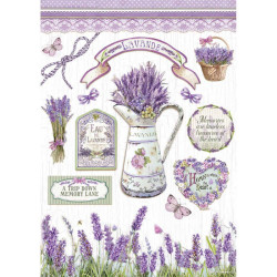 Papel de Arroz Lavanda Stamperia A-4