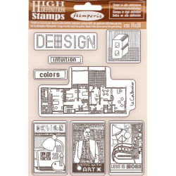 Sello Alta Definición Stamperia 14x18 Bauhaus diseño