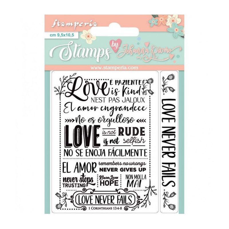Sello Alta Definición Stamperia 9.5x10.5 Love never fails