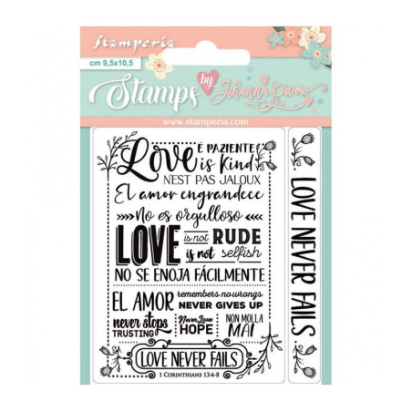 Sello Alta Definición Stamperia 9.5x10.5 Love never fails
