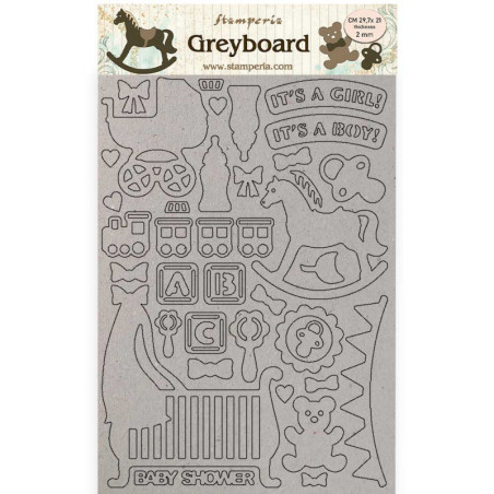 Greyboard A4 2 mm Stamperia Sleeping beauty beauty baby