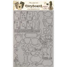 Greyboard A4 2 mm Stamperia Alice elementos