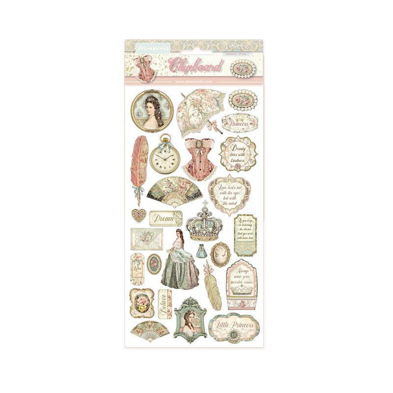 Chipboard cm 15x30 Stamperia Princess
