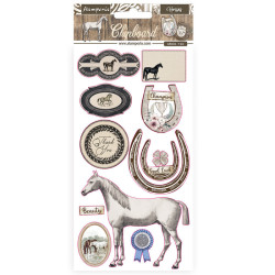 Chipboard cm 15x30 Stamperia Romantic Horses