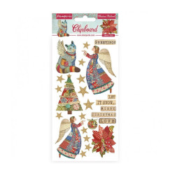 Chipboard cm 15x30 Stamperia Christmas Patchwork