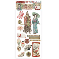 Chipboard cm 15x30 Stamperia Sir Vagabond in Japan