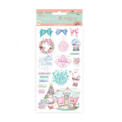 Chipboard cm 15x30 Stamperia Christmas Rose