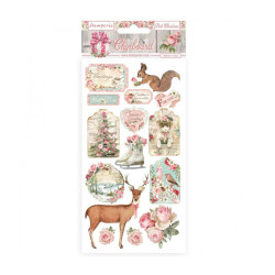 Chipboard cm 15x30 Stamperia Pink Christmas