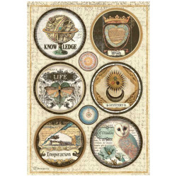 Papel de Arroz Alchemy circulos Stamperia A-4