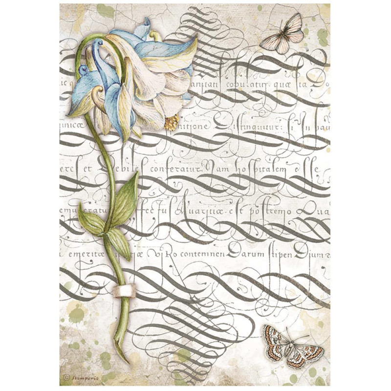 Papel de Arroz Romantic Garden House Stamperia A-4 Papel de Arroz Romantic Garden House Stamperia A-4