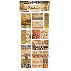 Chipboard cm 15x30 Stamperia Savana