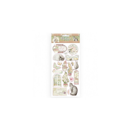 Chipboard cm 15x30 Stamperia Orchids and Cats