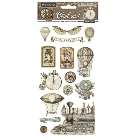 Chipboard cm 15x30 Stamperia Voyages Fantastiques