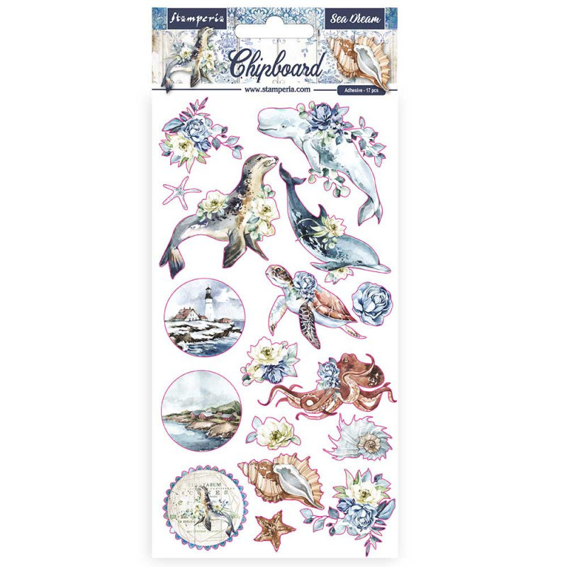 Chipboard cm 15x30 Stamperia Sea Dream