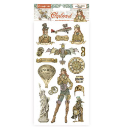 Chipboard cm 15x30 Stamperia Sir Vagabond Aviator
