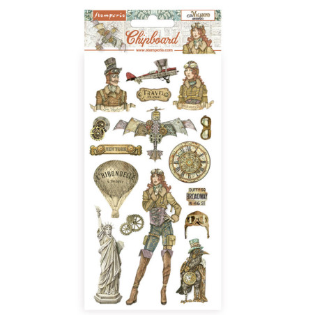 Chipboard cm 15x30 Stamperia Sir Vagabond Aviator