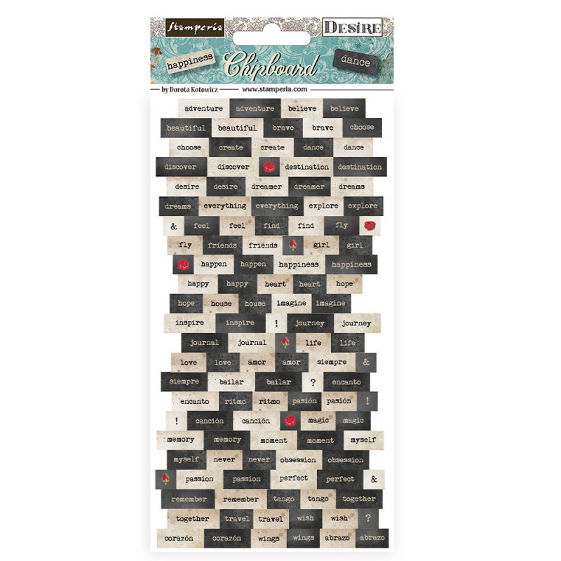 Chipboard cm 15x30 Stamperia Desire