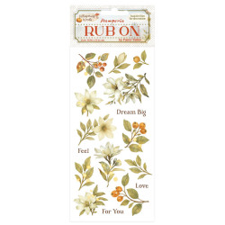Rub-on Stamperia 10.16x21.6 cms. Whispering woods magnolia