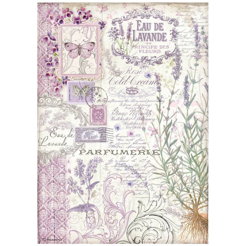 Papel de Arroz Provence Stamperia A-4